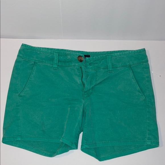 American Eagle Outfitters High Waist Green Shorts Size 4 - Picture 1 of 9